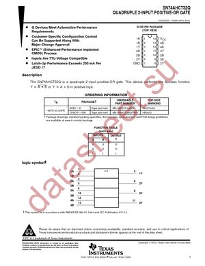 SN74AHCT32QDRG4 datasheet  